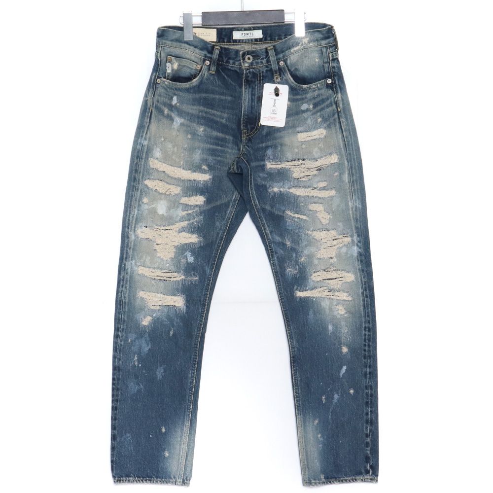 未使用 定価37400円 FDMTL スリムフィットデニムパンツ W30 L30