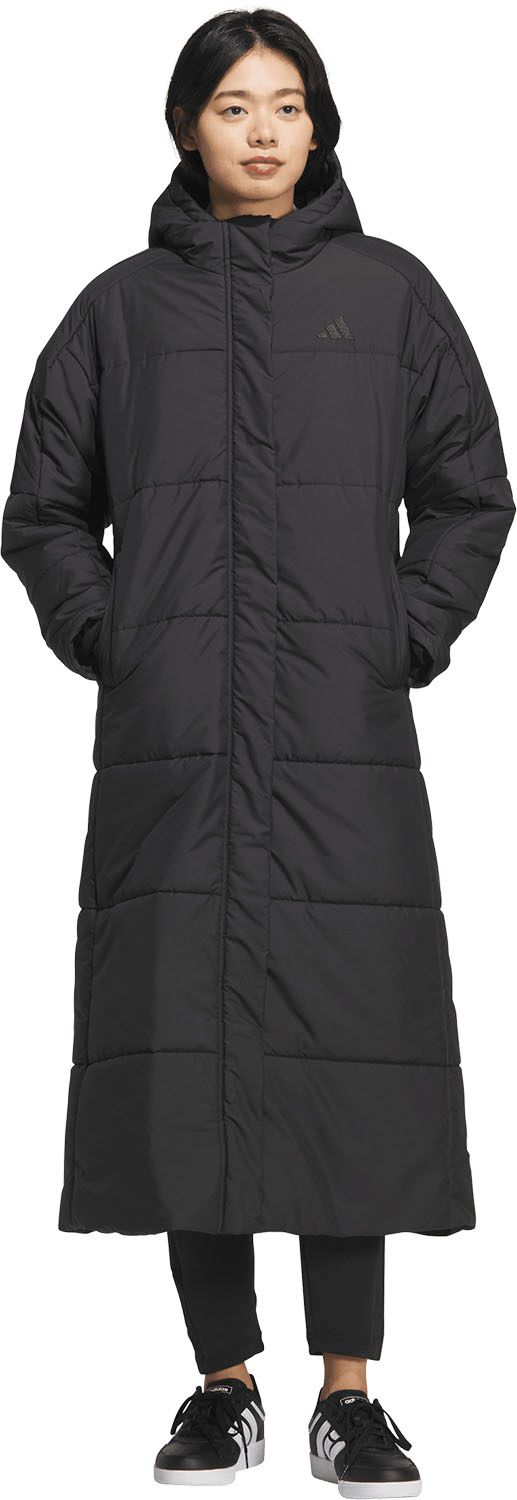アディダス adidas PADロングコート レディース 女性 ウィメンズ アウター 上着 ジャンパー 防寒着 スタイリッシュ 上品 シンプル ルーズフィット ウルトラロング丈 SX613 KA0968 ブラック ブラック
