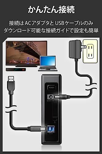 エレコム HDD 外付けハードディスク 2TB SeeQVault対応 静音ファンレス