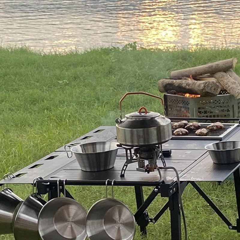 Solotour IGTテーブル アウトドア テーブル キャンプ 折り畳み アルミ 調節 軽量 頑丈 30荷重 便利 バーベキュー ハイキング コンパクト 収納袋付き