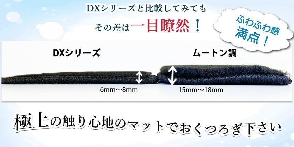 現行 タント シフォン 650系 フロアマット 高級ムートン調 ブラック 