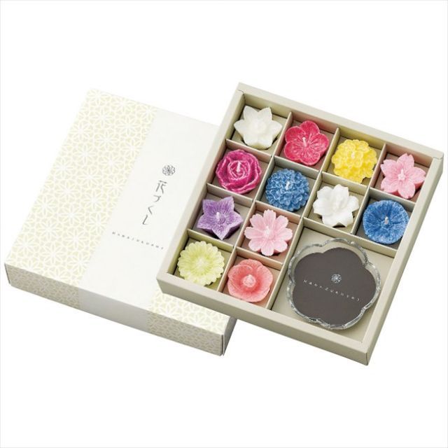 カメヤマ 花型キャンドル・グラスセット(植物性) T9620-07-00 内祝 内祝い お祝 御祝 記念品 出産内祝い プレゼント 快気祝い 粗供養 引出物