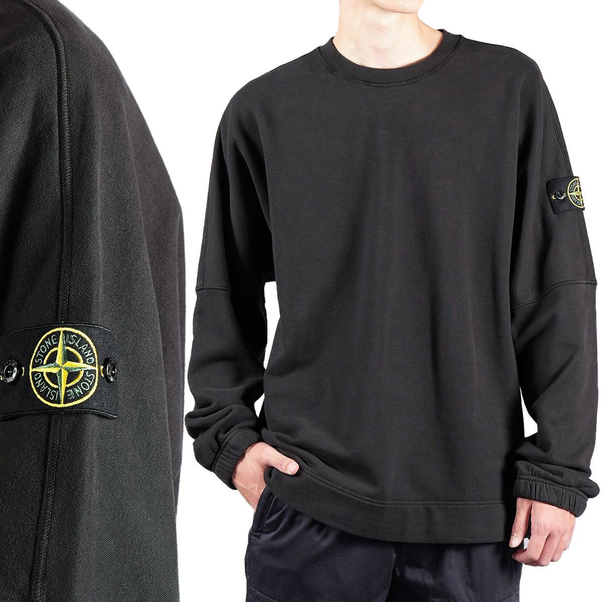 美品 STONE ISLAND スウェット トレーナー 裏起毛 グレー Lサイズ