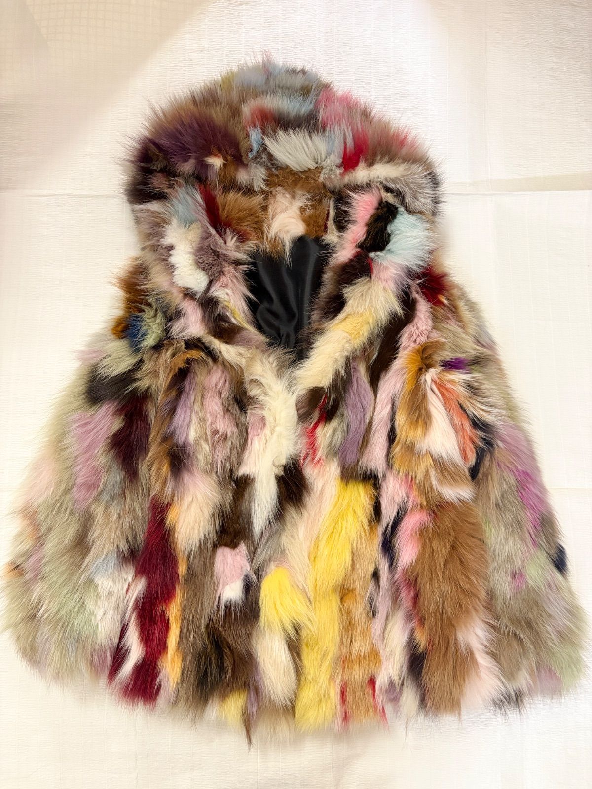 フォックスファーコート 毛皮 リアルファー カラフル C2510171 - メルカリ