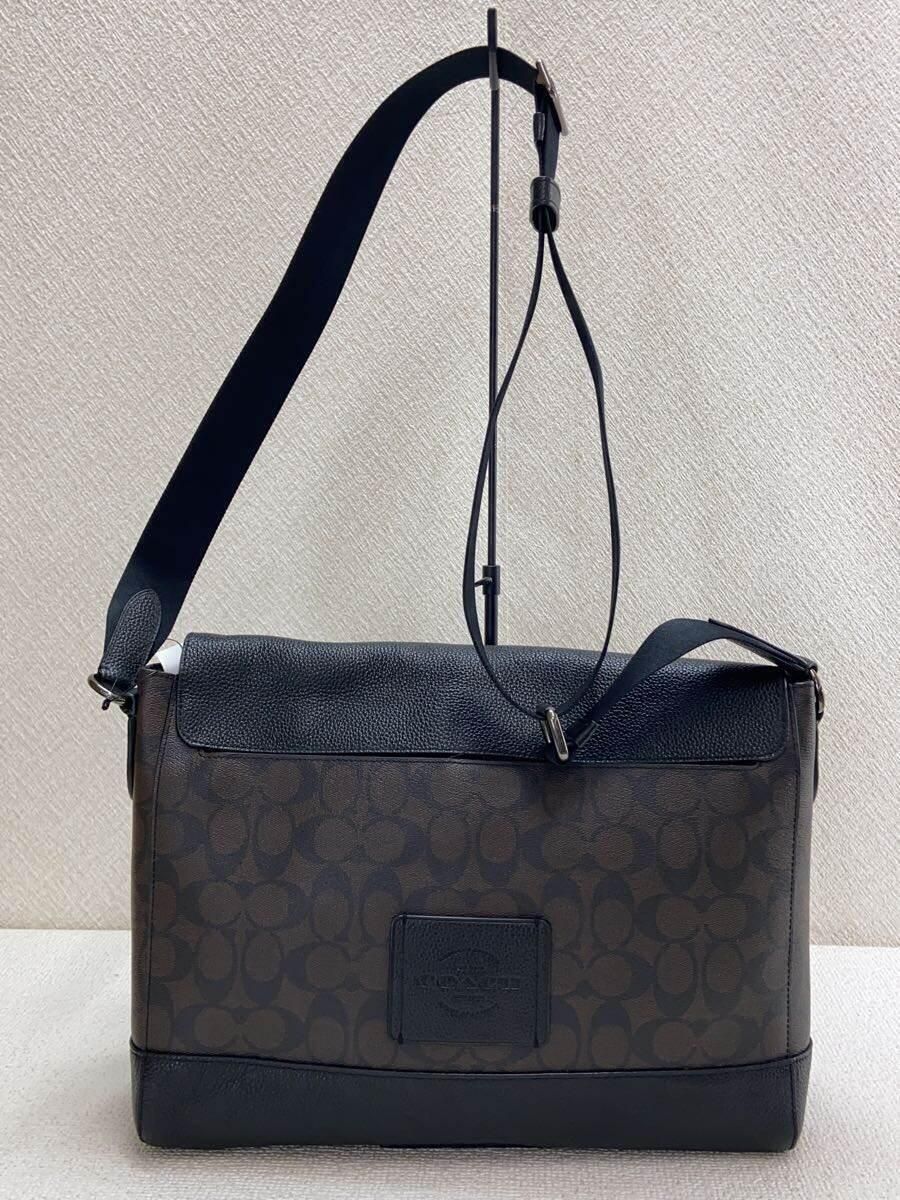 COACH ショルダーバッグ レザー ブラウン 総柄 C1243