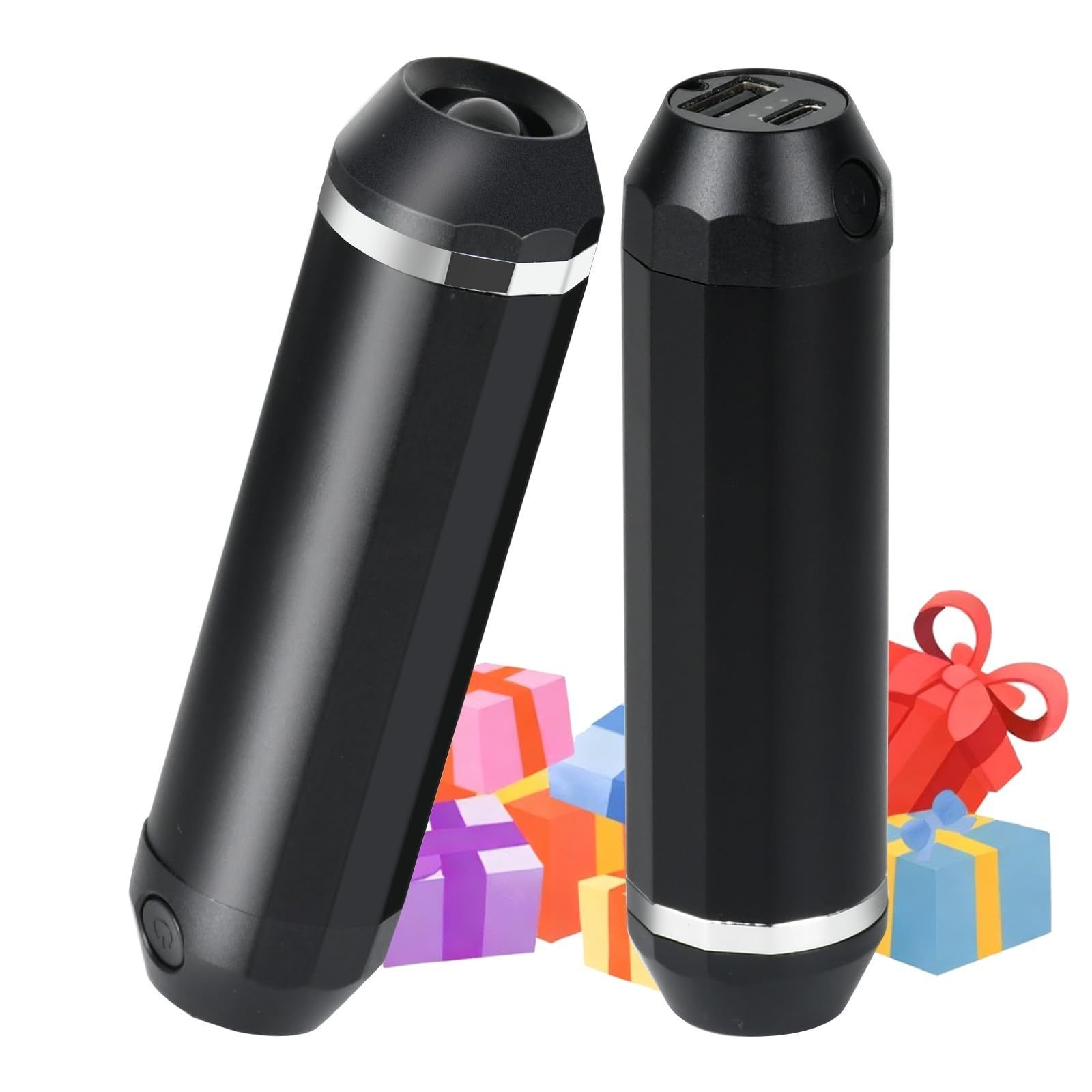 leechatwin 2025新モデル 充電式カイロ 360°全面発熱 3秒急速発熱 3階段温度調節 電気カイロ 懐中電灯 3-in-1多機能 大容量10000mAh 16時間連続発熱 分離式設計 小型 超軽量 持ち運びやすい 5V|2A急速充電