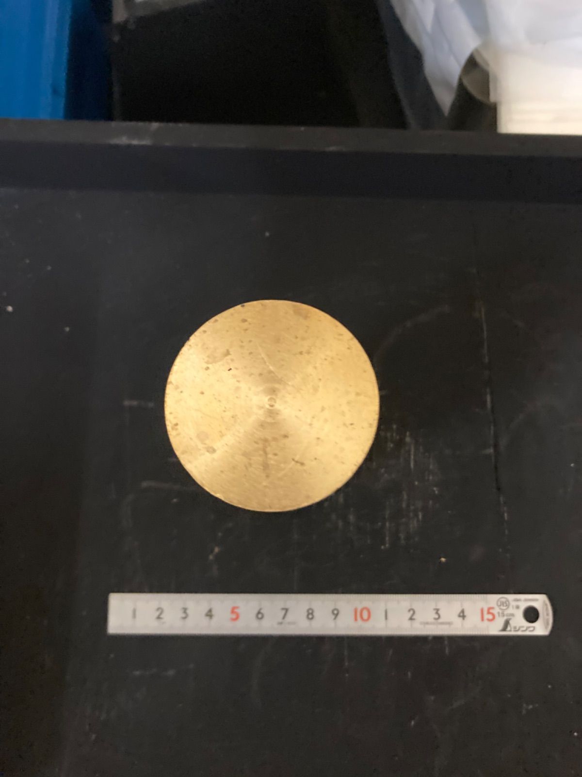 真鍮丸棒　カドミレス　φ50×121mm 外径素材肌　金属材料　端材　DIY