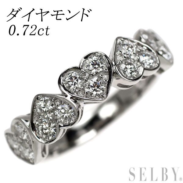 □Pt900 ダイヤモンド 0.72ct フルエタニティリング□指輪□11号□