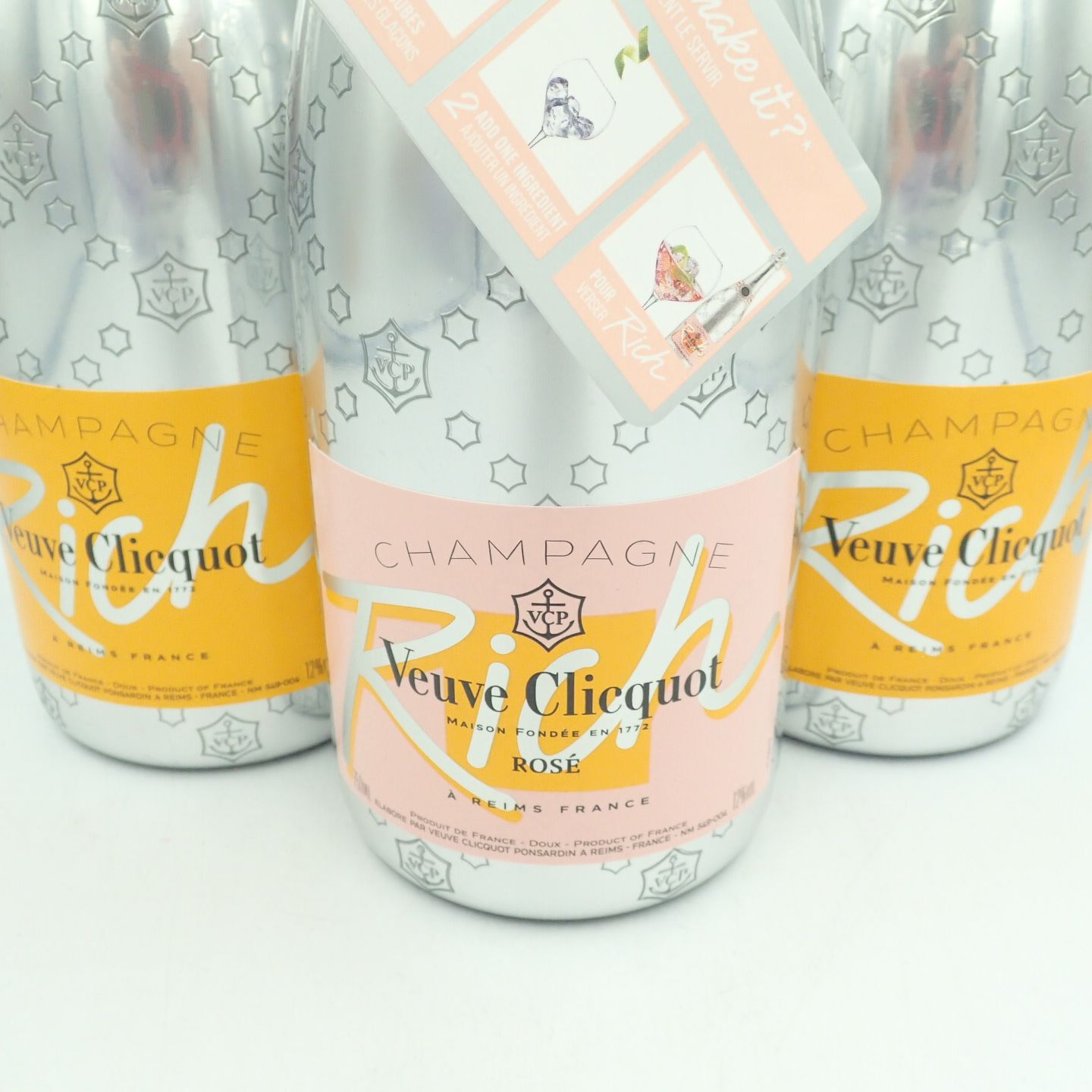 ヴーヴ クリコ ロゼ イエロ― Veuve Clicquot 3本セット【D1