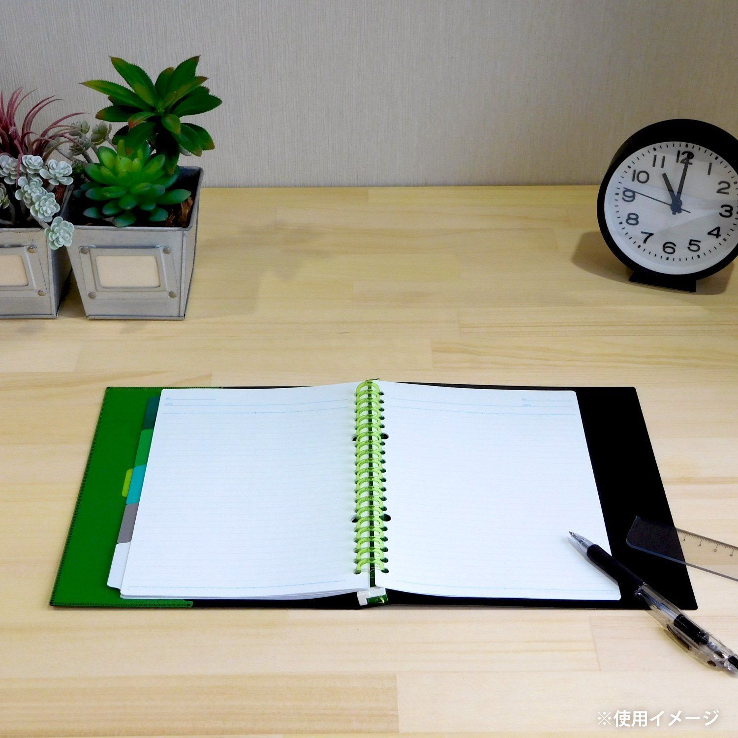  クラルテ 20穴 A 5 バインダー グリーン ルーズリーフ F 414 03 マルマン maruman ルーズリーフ ノート メモ帳