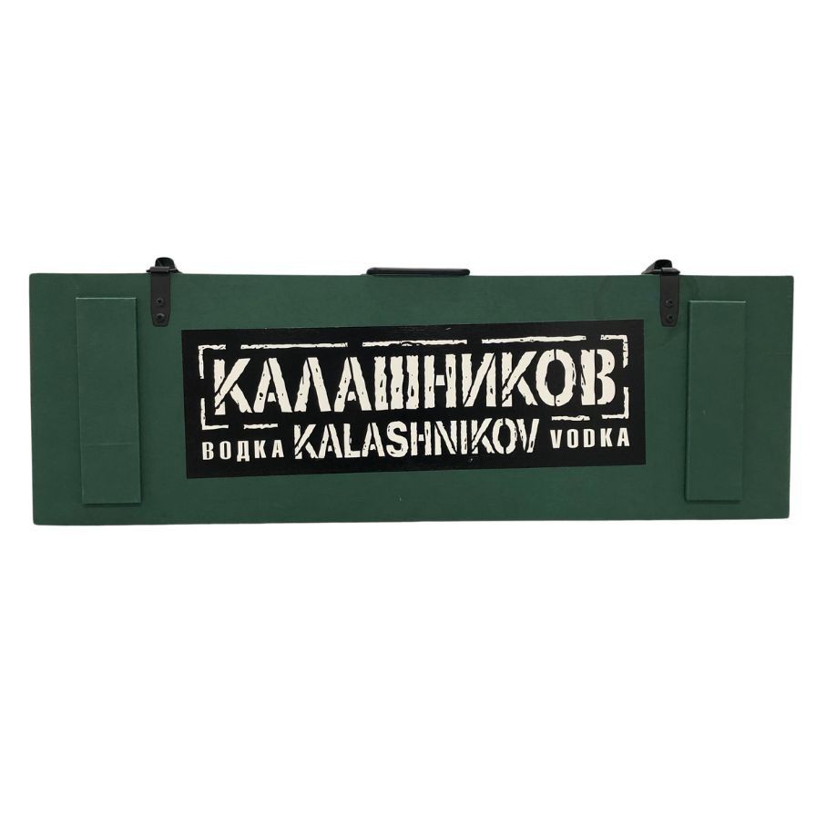 LADOGA ラドガ　カラシニコフ ウォッカ　空き瓶　専用木箱付き LADOGA ラドガ カラシニコフ ウォッカ 空き瓶 専用木箱付き