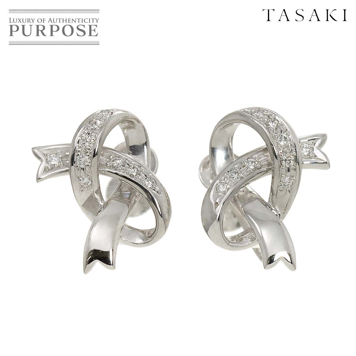 FUSION イヤーカフ - 18K ホワイトゴールド、パヴェセット
