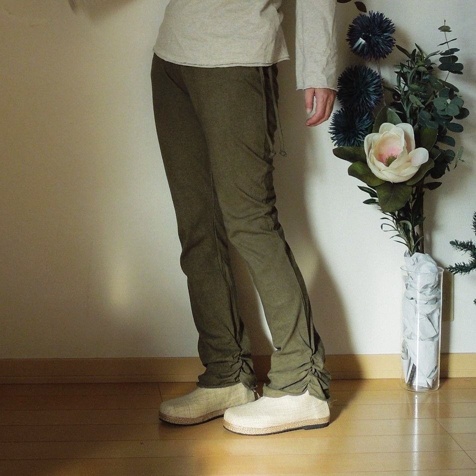 asana ヘンプコットン ヨガパンツ●草木染めロータス asana ヘンプコットン ヨガパンツ○草木染めロータス asana ヘンプ