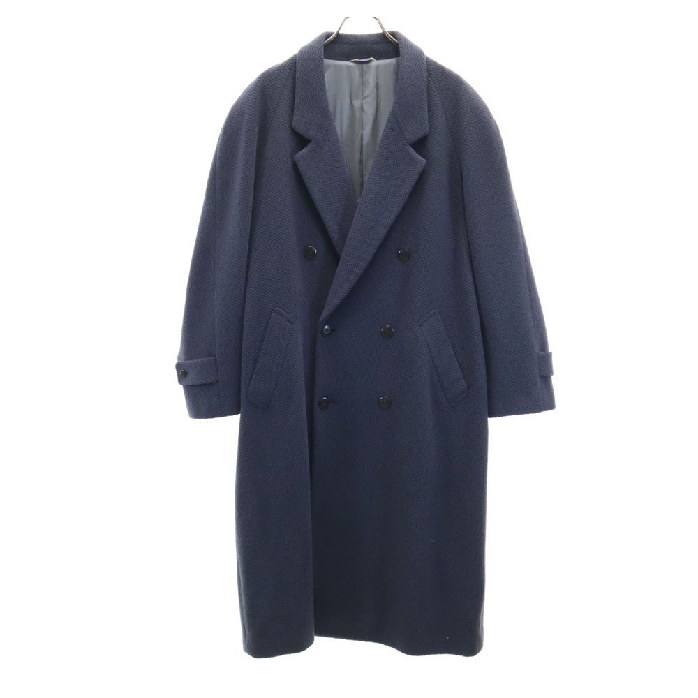 90s GIVENCHYジバンシー ウールロングコートダブルヘリンボーン Givenchy ジバンシー 90s オールド ヘリンボーン柄 ウールコート