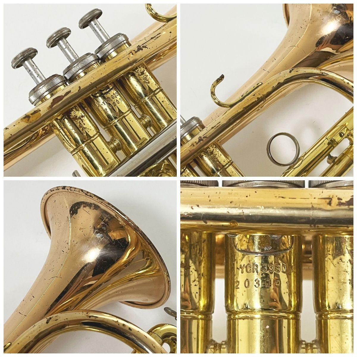 YAMAHA ヤマハコルネット　YCR3330 美品 ジャンク品】 YAMAHA ヤマハ YCR-3330 YCR3330 コルネット