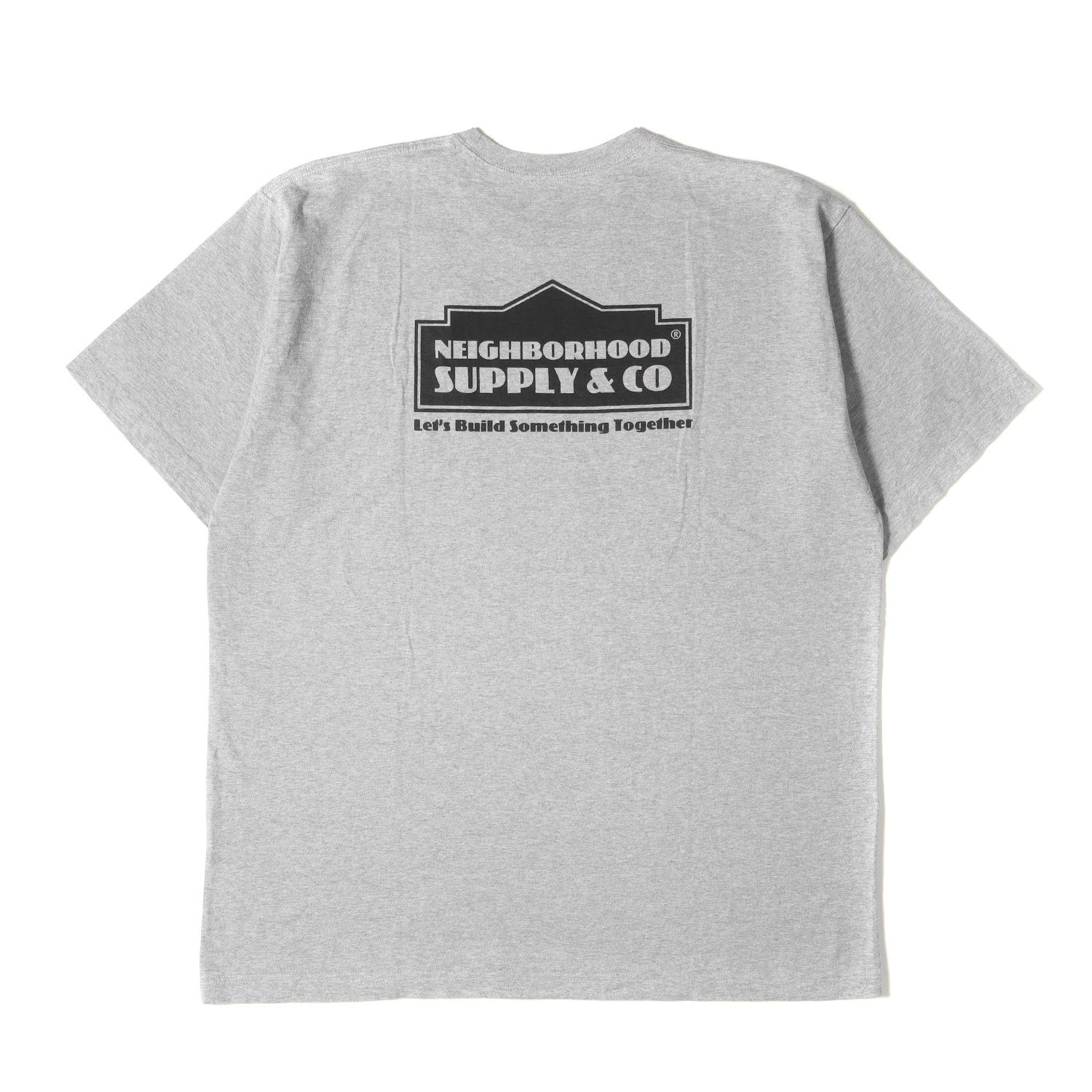 美品 NEIGHBORHOOD ネイバーフッド Tシャツ サイズ:XL 22AW ブランドロゴ グラフィック クルーネック Tシャツ グレー トップス カットソー 半袖【メンズ】