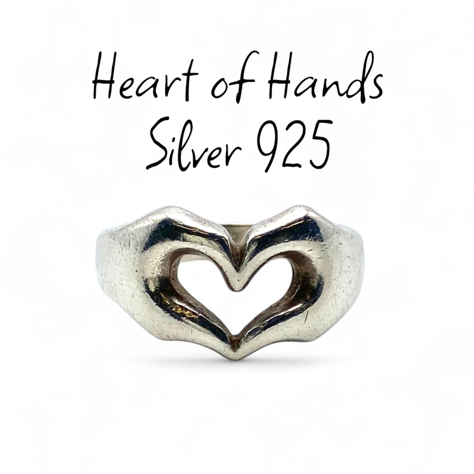 愛と絆】ハート Silver 925 刻印 90s Vintage Ring シルバー
