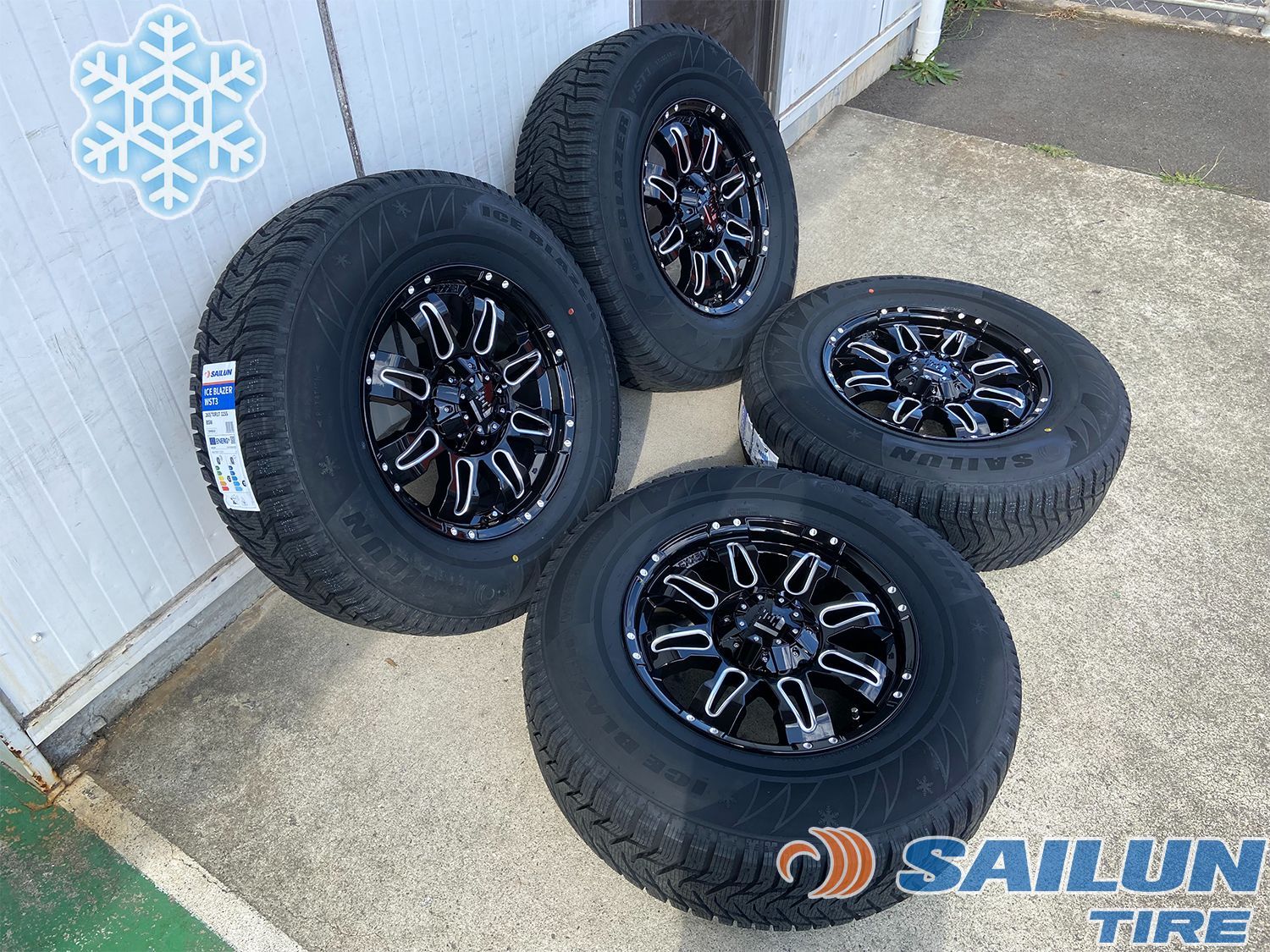 即納 スタッドレス ラングラー（JK・JL）タイヤ ホイールセット SAILUN WST3 265/65R17 or 265/70R17 LEXXEL  Balano 4本セット 1台分