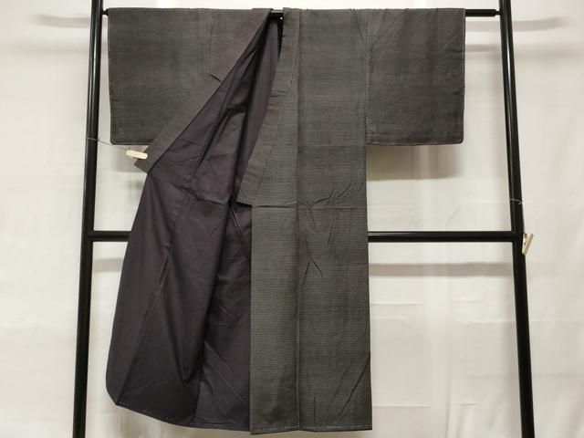 平和屋着物○男性 本場大島紬 アンサンブル 変わり格子 正絹 逸品