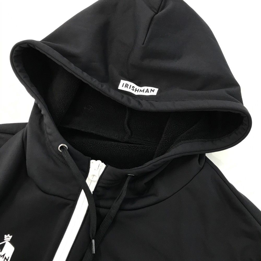 サイズ：M IRISHMAN アイリッシュマン 裏起毛 ナイロン ジップパーカー