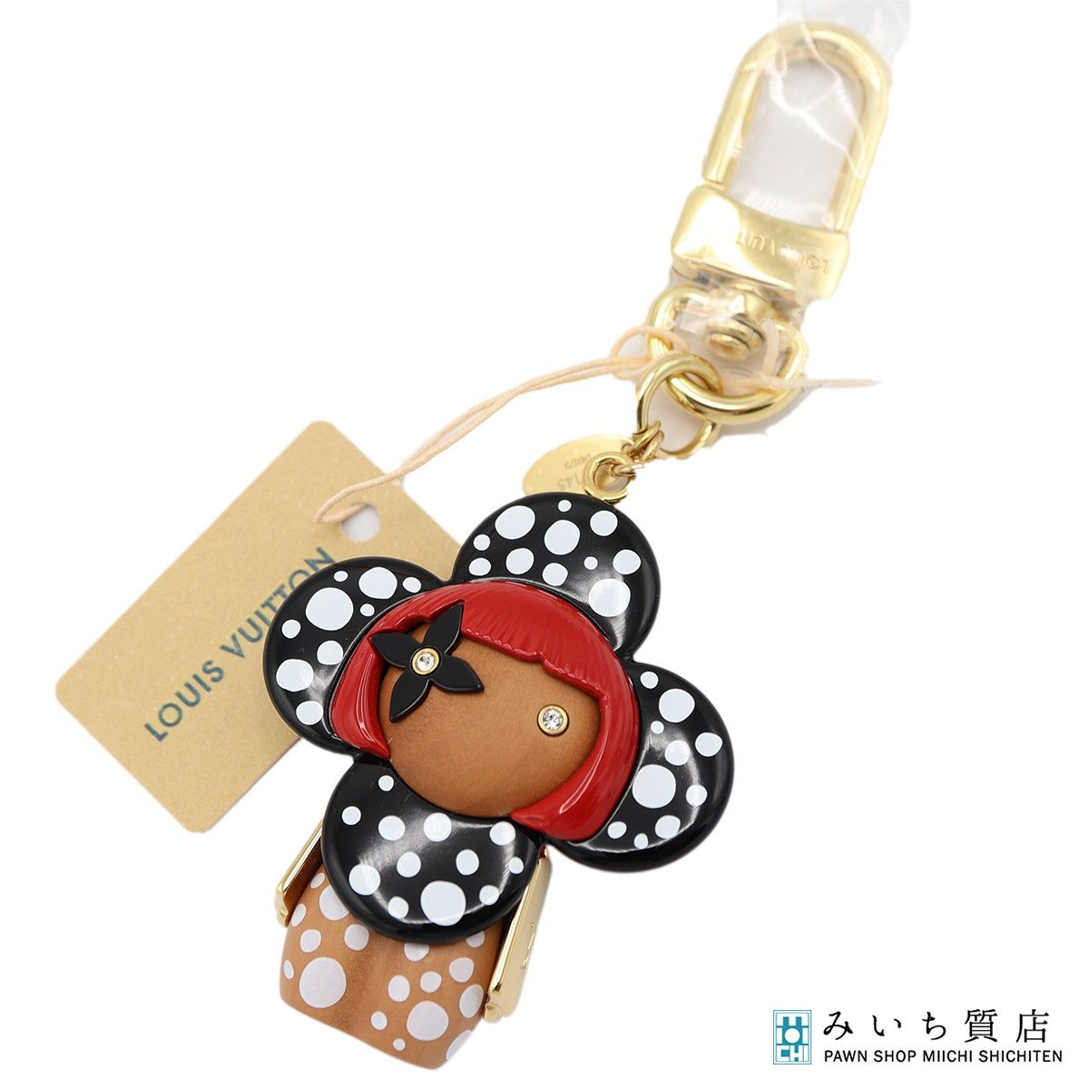 ♥ LOUIS VUITTON ルイヴィトン M01145 ポルト クレ ヴィヴィエンヌ インフィニティ ドット 草間彌生 チャーム 23k233-2