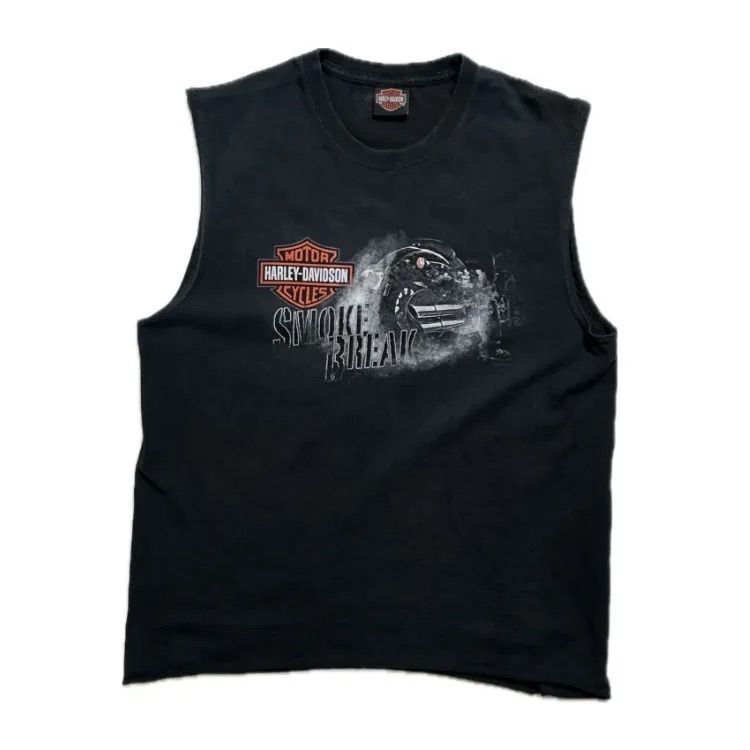ハーレーダビッドソン ノースリーブ カットオフTシャツ タンクトップ 