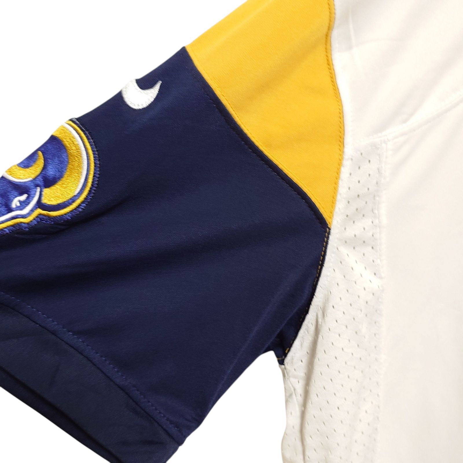 【美品】NIKE ナイキ NFL ロサンゼルスラムズ ゲームシャツ　Sサイズ NIKE】 NFL ロサンゼルス・ラムズ ゲームシャツ S-2065 - メルカリ