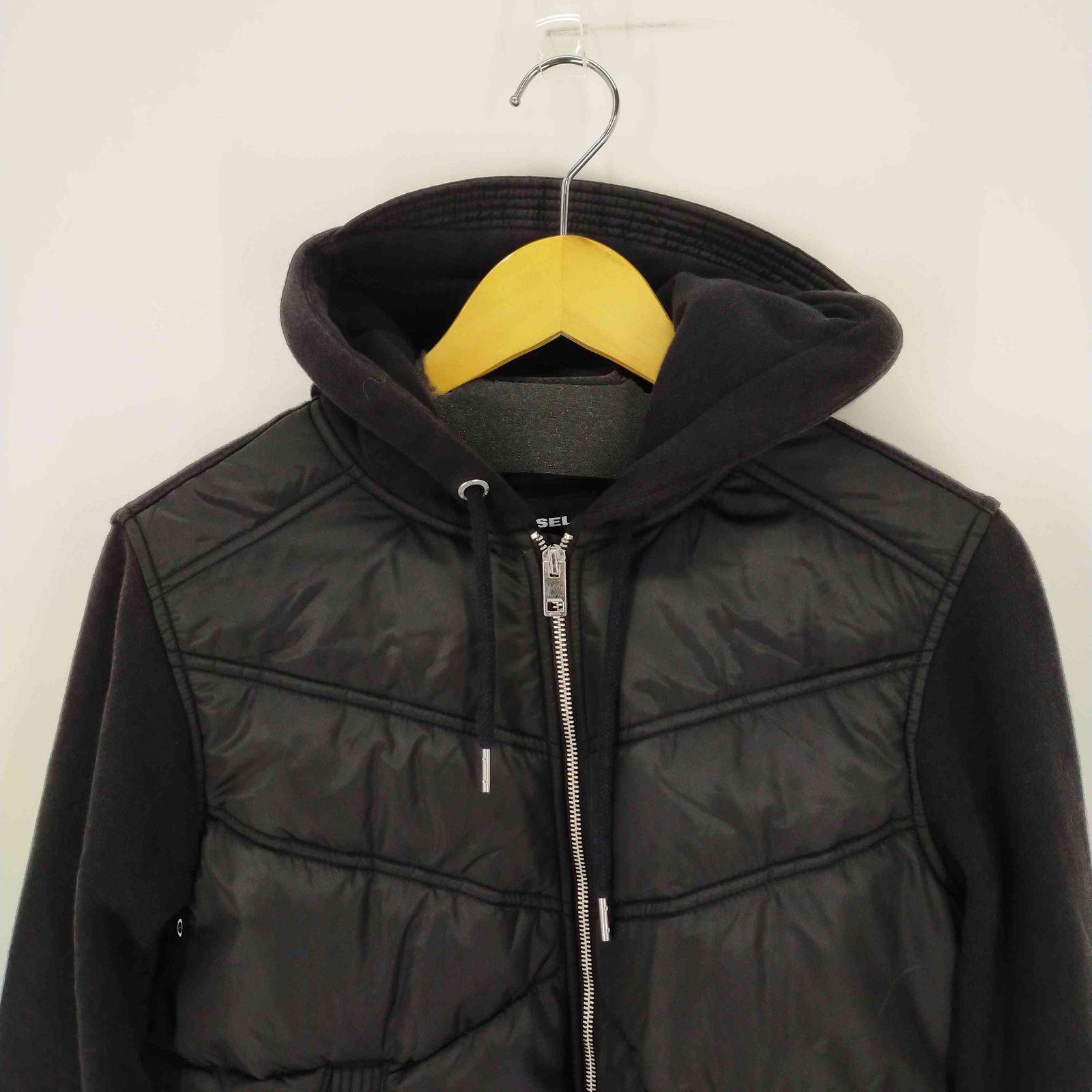 DIESEL 異素材ジップディテール ディーゼル DIESEL 異素材切替ジップパーカー メンズ import：S
