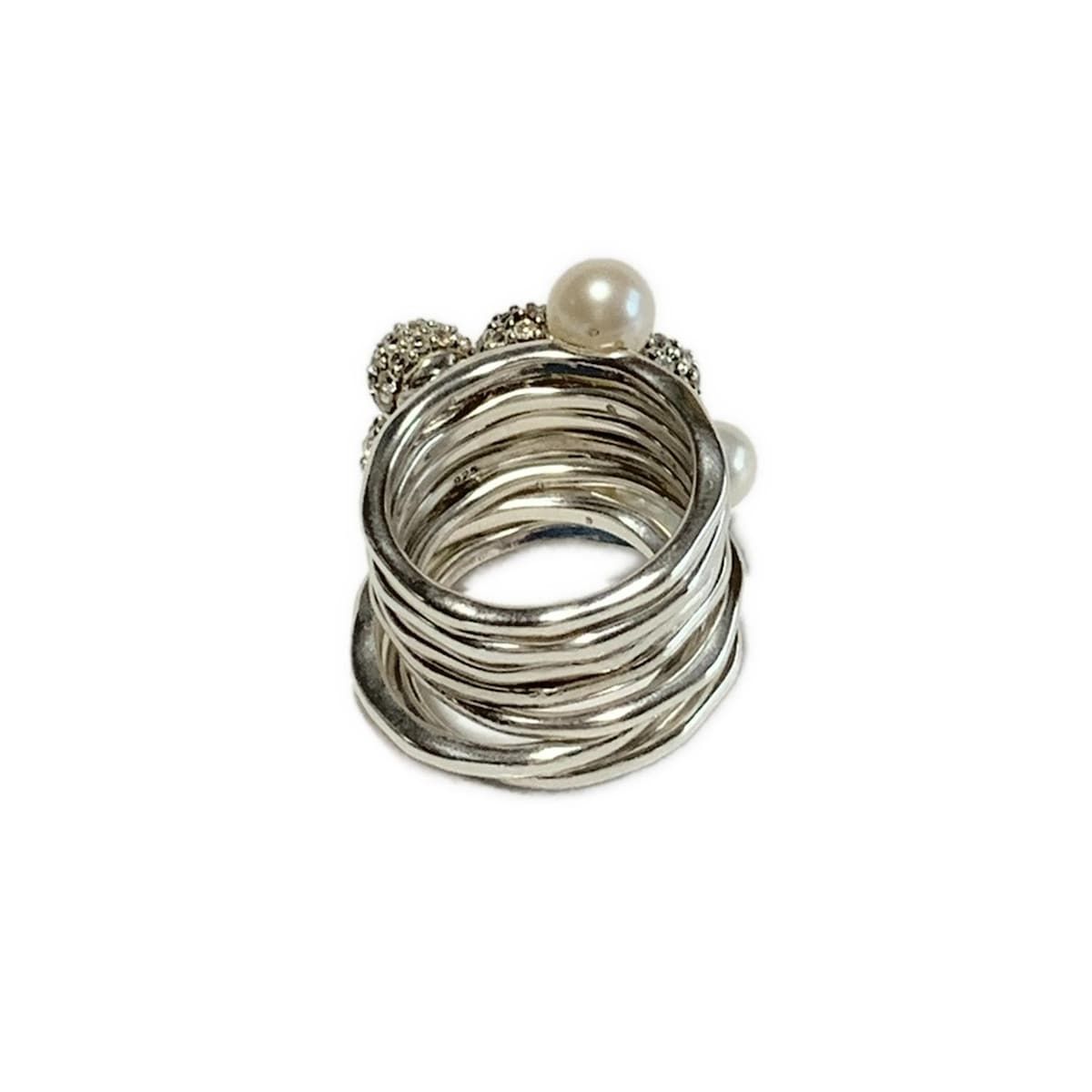 新品！スタージュエリー シルバーリング STAR JEWELRY(スタージュエリー) リング - シルバー×クリア
