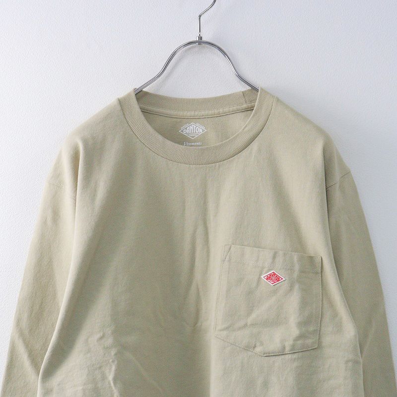 ダントン DANTON ロングスリーブクルーネックポケットTシャツ 38
