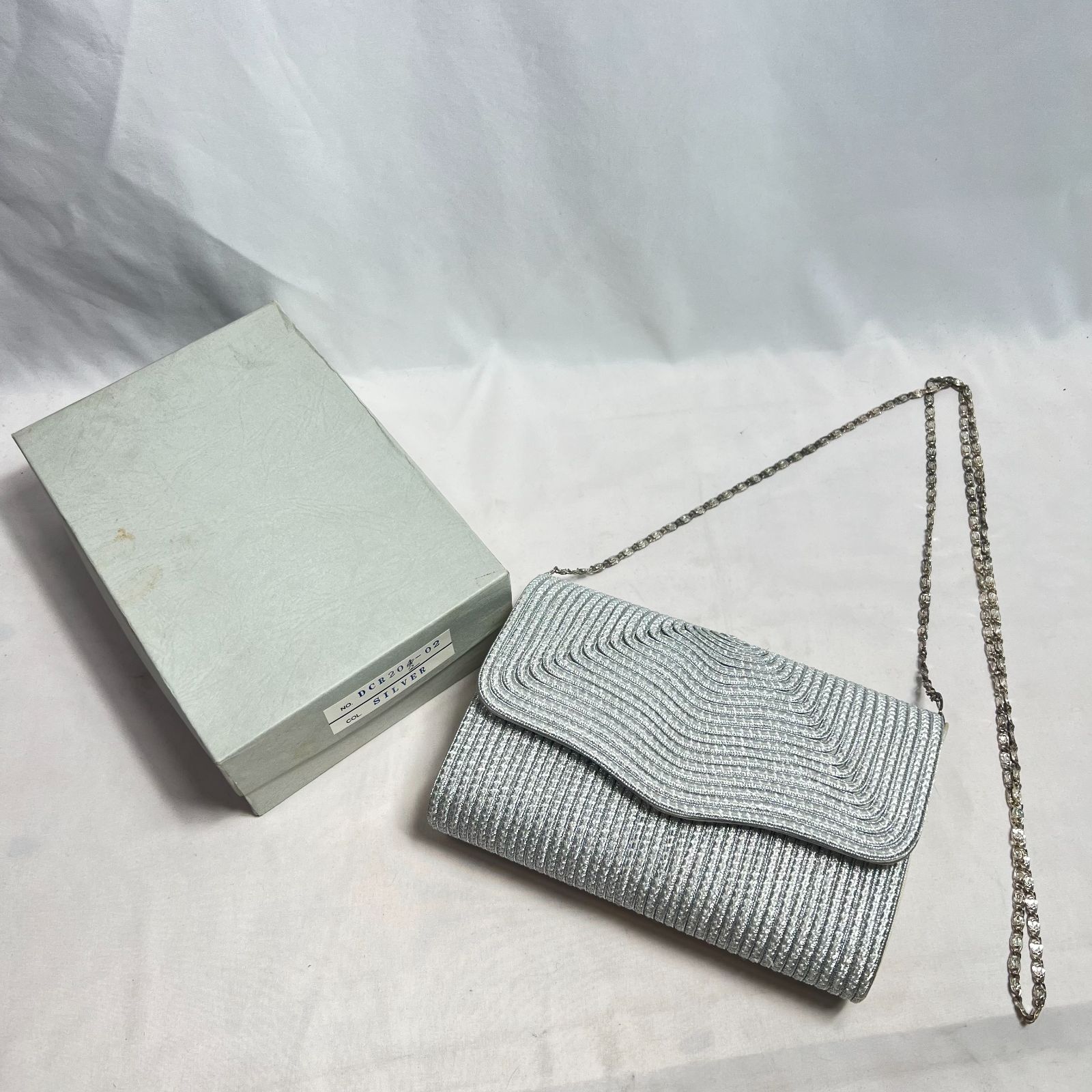 特価】逸品 美品 パーティーバッグ シルバー クラッチバッグ 