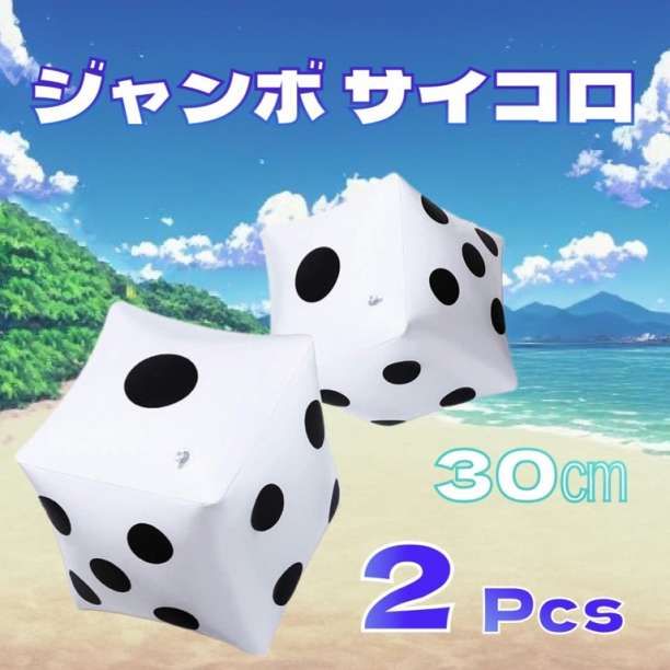ビーチボール サイコロ プール 海水浴 ビーチグッズ 水遊び 2コ