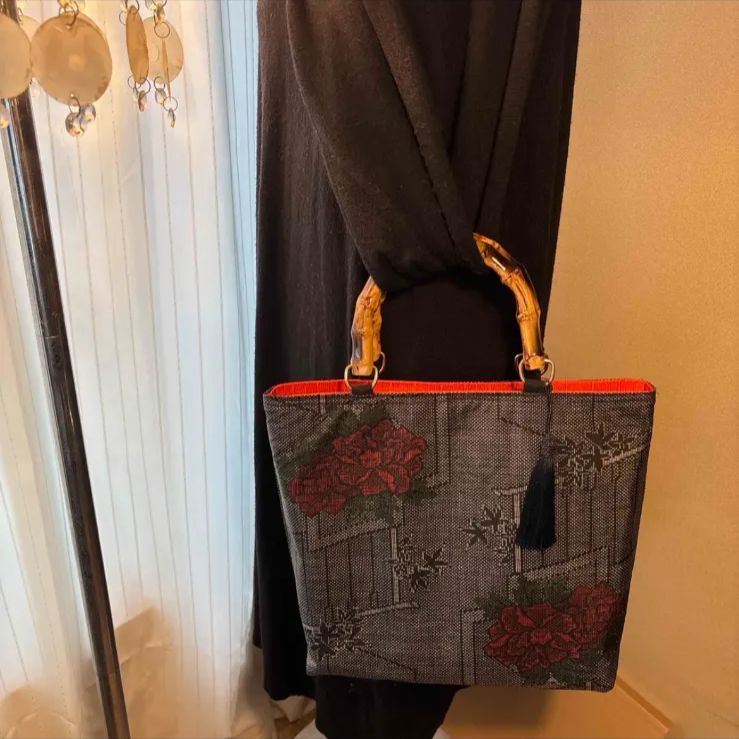 帯リメイクバッグ 大島紬 - メルカリ