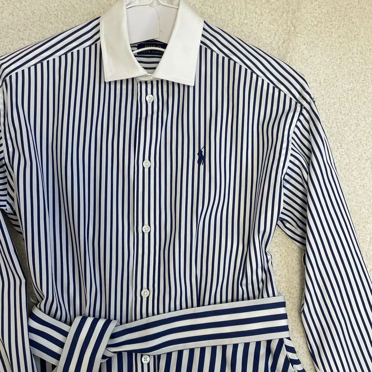 ポロ Ralph Lauren ラルフローレン ストライプ シャツ ワンピース 着用画像あり