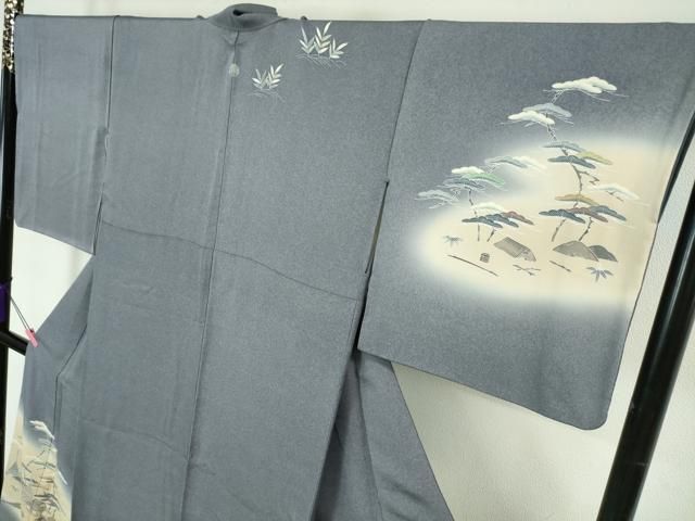 平和屋本店□極上 名門・上野家 上野街子 清染居 訪問着 風景松文 暈し