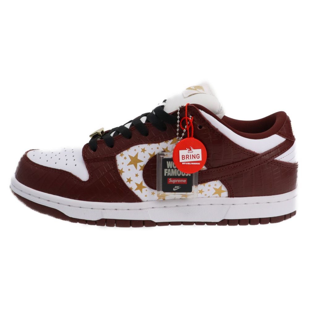 NIKE SB (ナイキエスビー) 21SS ×SUPREME DUNK LOW OG シュプリーム ダンク ローカットスニーカー ブラウン/ホワイト US8.5/26.5cm DH3228-103