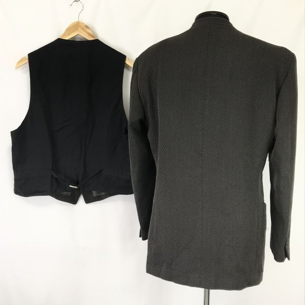 美品 黒 マオカラージャケット アルマーニコレツォーニ テーラードジャケット アルマーニコレツィオーニ ARMANI COLLEZIONI