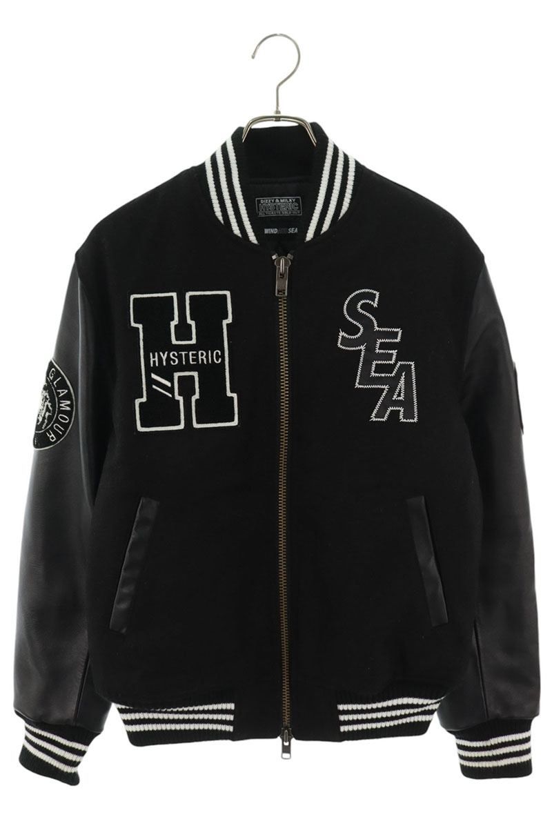 【本物】ウィンダンシー×ヒステリックグラマー　HYSTERIC スタジャン 黒 ウィンダンシー×ヒステリックグラマー HYSTERIC スタジャン 黒 WIND