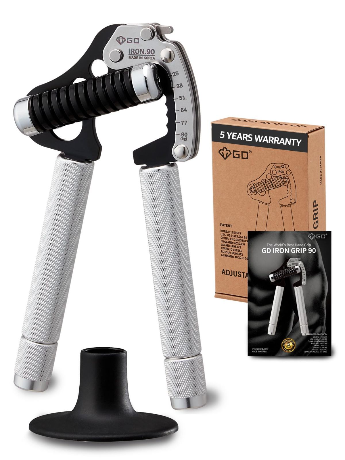 負荷調整とグリップ幅調整が 握力トレーニング ハンドグリップ GRIP IRON GD