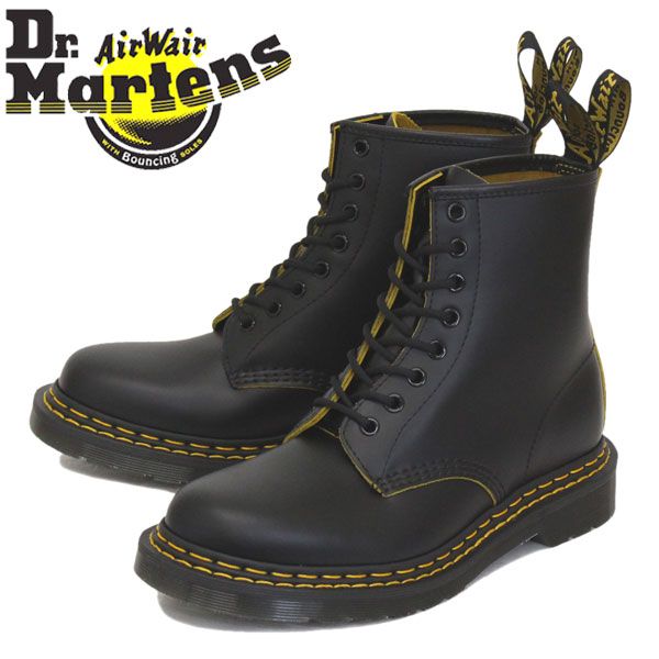 Dr.Martens (ドクターマーチン) 26100032 1460 8ホール DOUBLE STITCH ダブルステッチ レザーブーツ BLACK  / YELLOW Dr.Martens UK10-約29.0cm - メルカリ