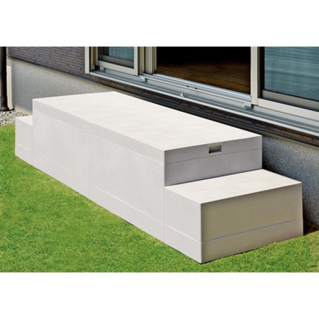 城東テクノ JOTO ハウスステップ CUB-6040S 収納庫１個付き 小ステップ付き HOUSESTEP YUZUMIYA_COM