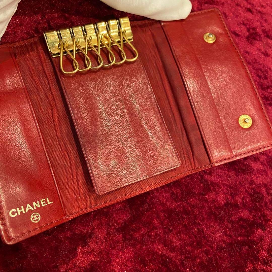 CHANEL シャネル キャビアスキン レザー COCO ココマーク キーケース 