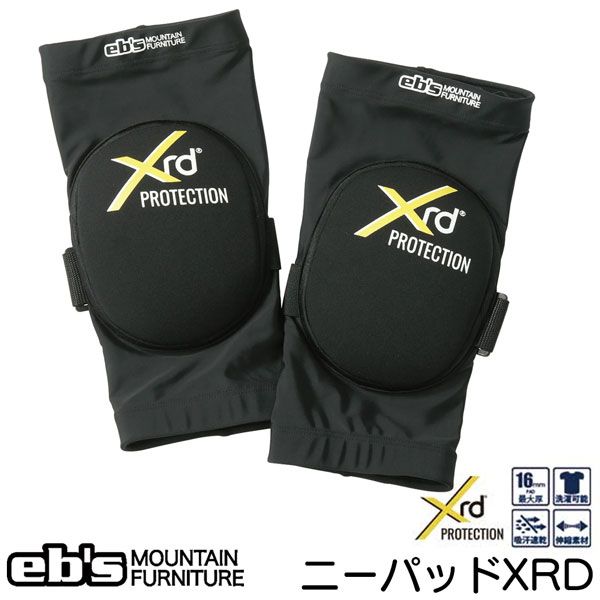 25-26 エビス ニーパッドエックスアールディ EBS KNEE PAD XRD スキー スノーボード プロテクター ブラック SM ML
