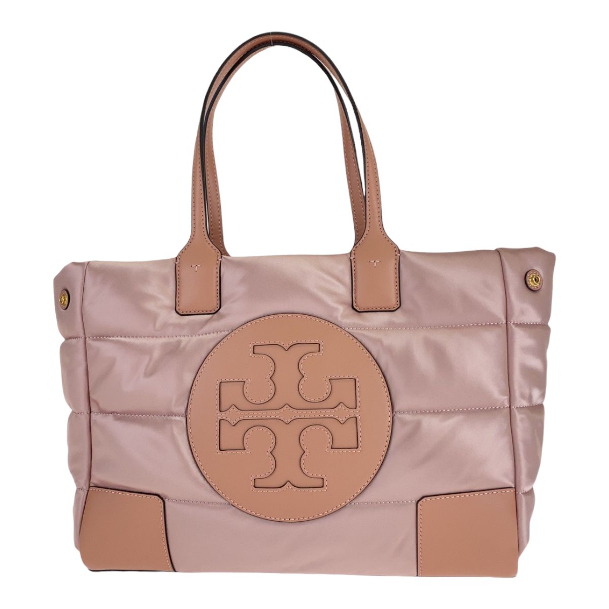 美品 Tory Burch トリーバーチ エラ ミニ パッファー トート ミネラル 