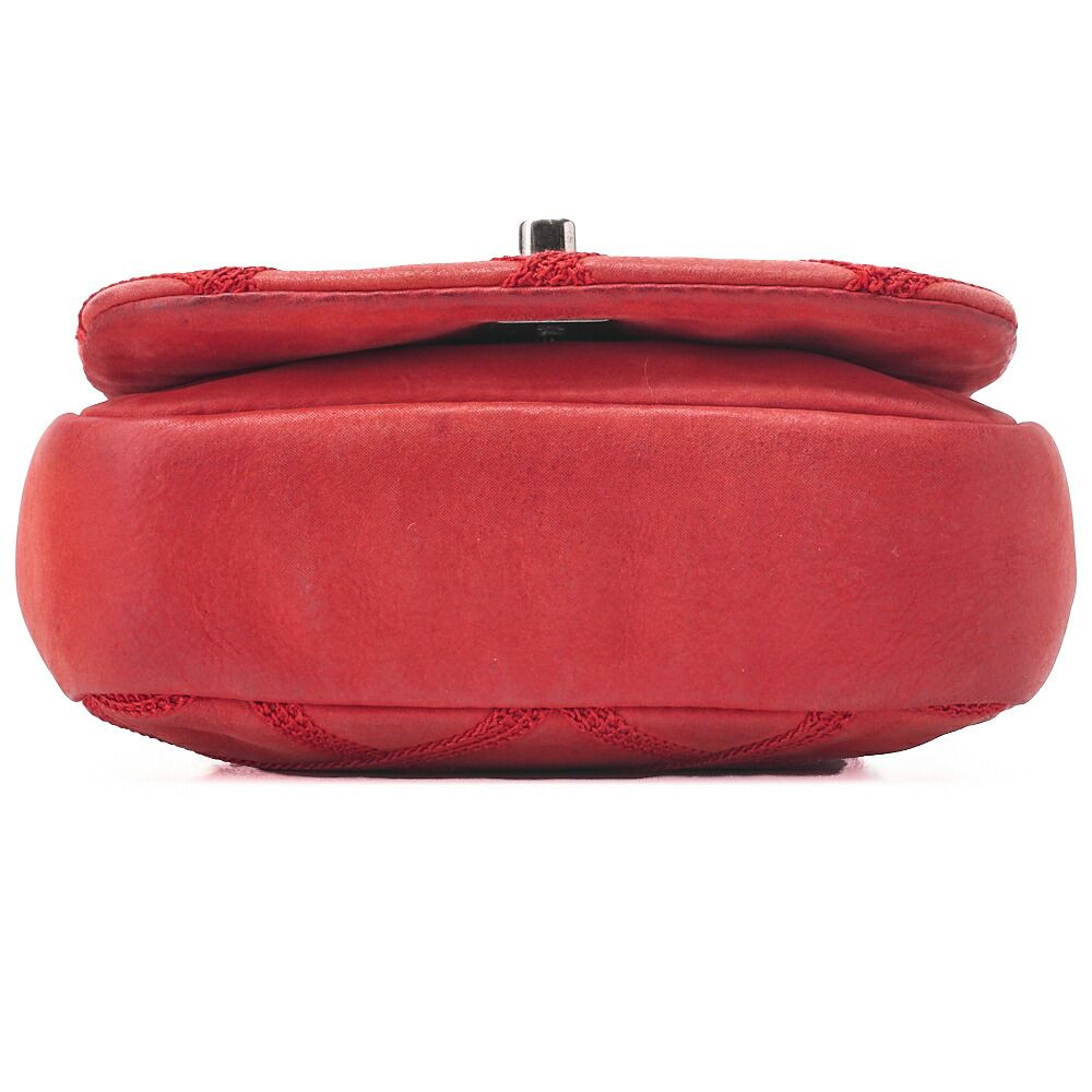 CHANEL シャネル チェーンショルダーバッグ マトラッセ シングルフラップ スパークルレザー 赤 シルバー金具 レディースバッグ ブランド DECORATOM_COM_BR