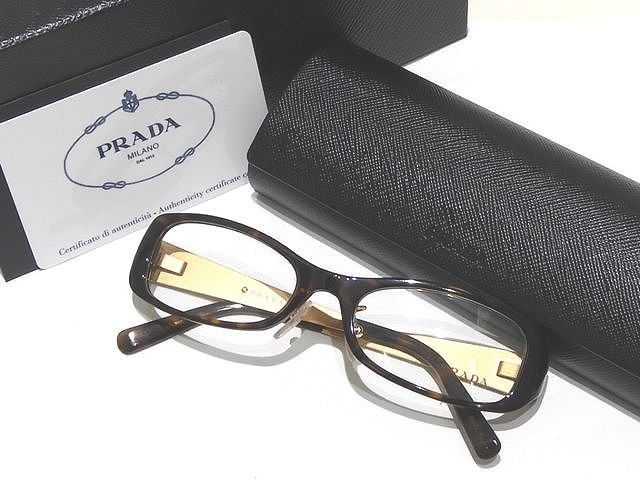 未使用 PRADA プラダ 眼鏡フレーム ◇ VPR09L-N フルリム ゴールド  