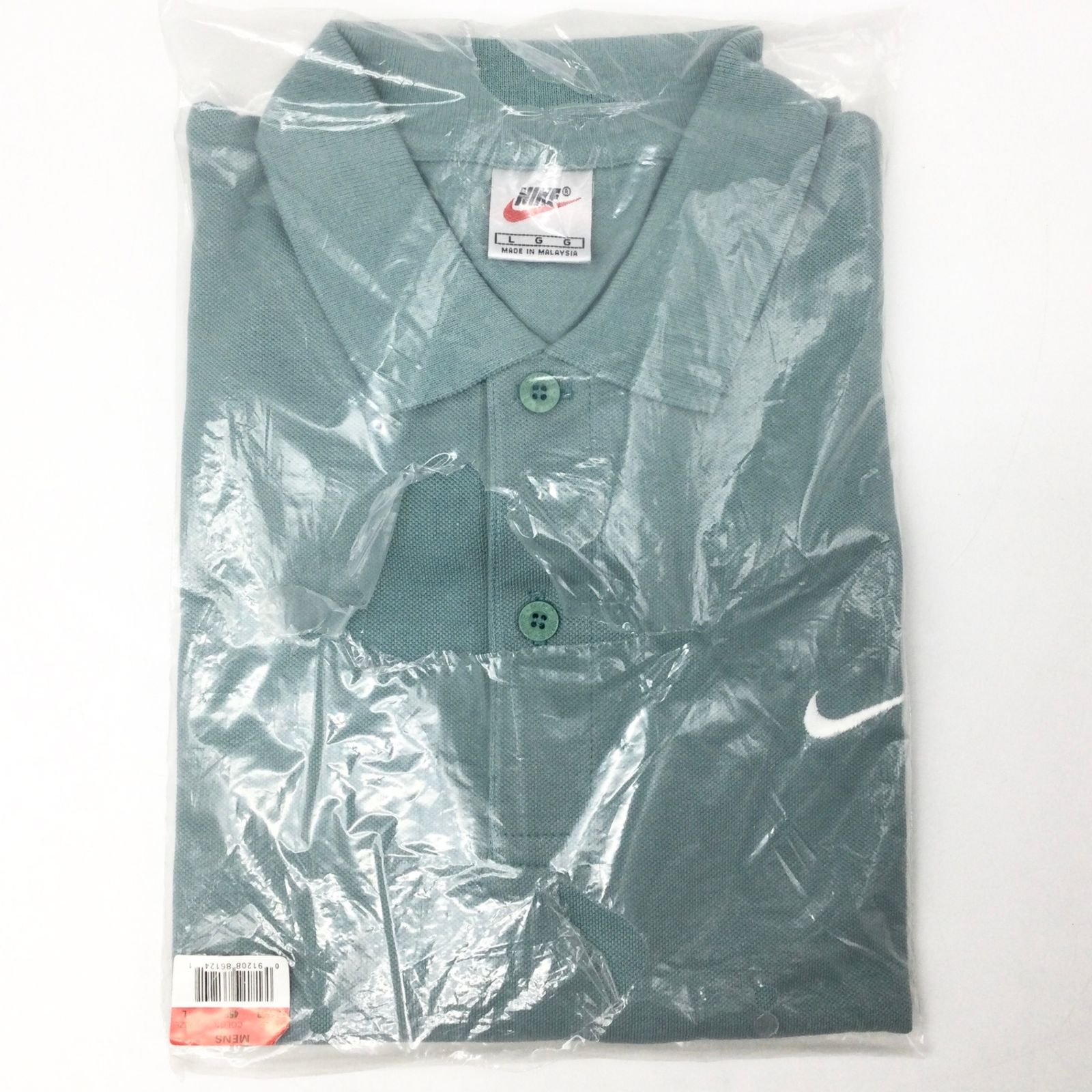 5306 【90s〜00s】NIKE ナイキ ポロシャツ L ミントグリーン 白タグ 