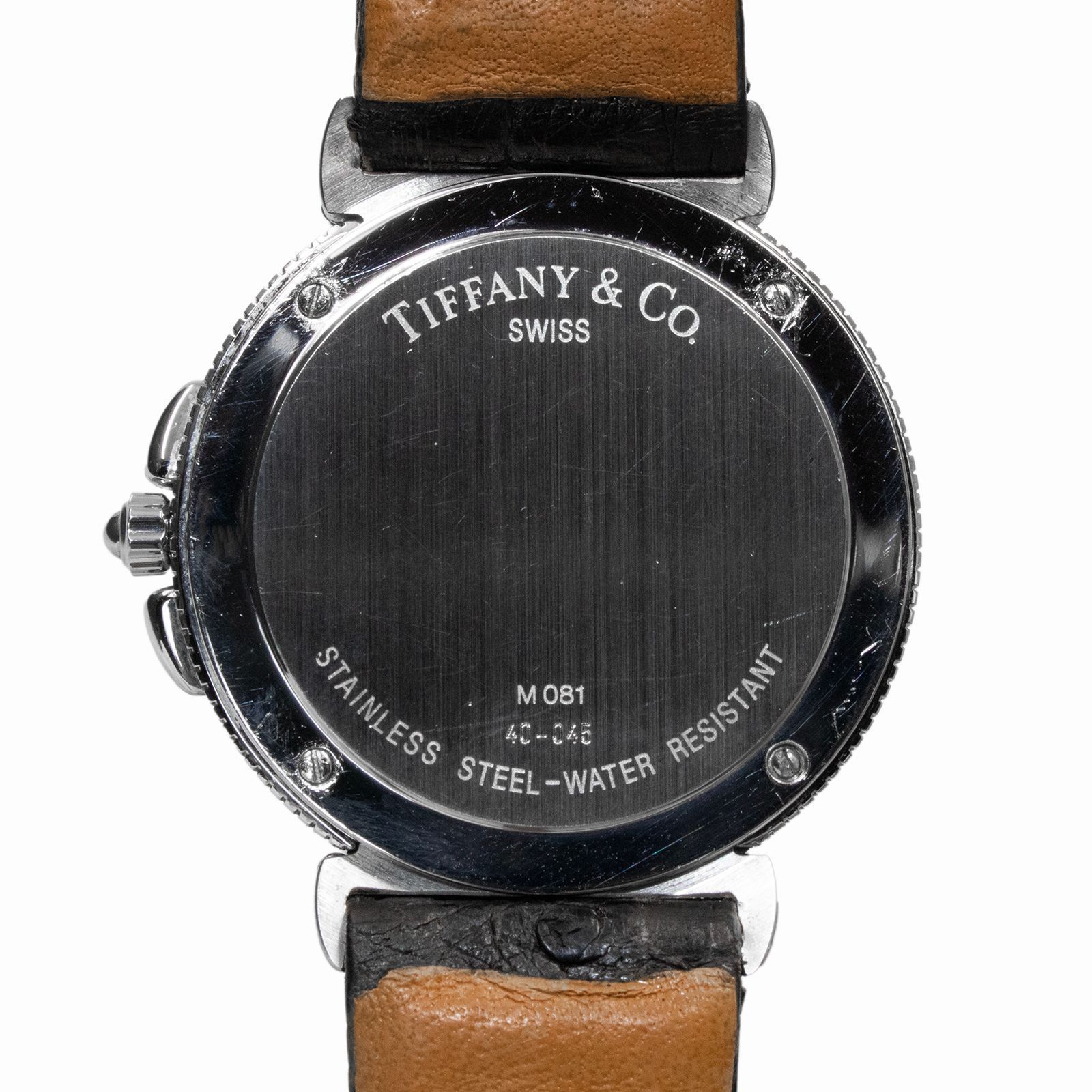 ティファニー 腕時計 メンズ インタリオ M081 白 ロゴ シンプル 革ベルト ティファニー 腕時計 メンズ インタリオ M081 白 ロゴ シンプル