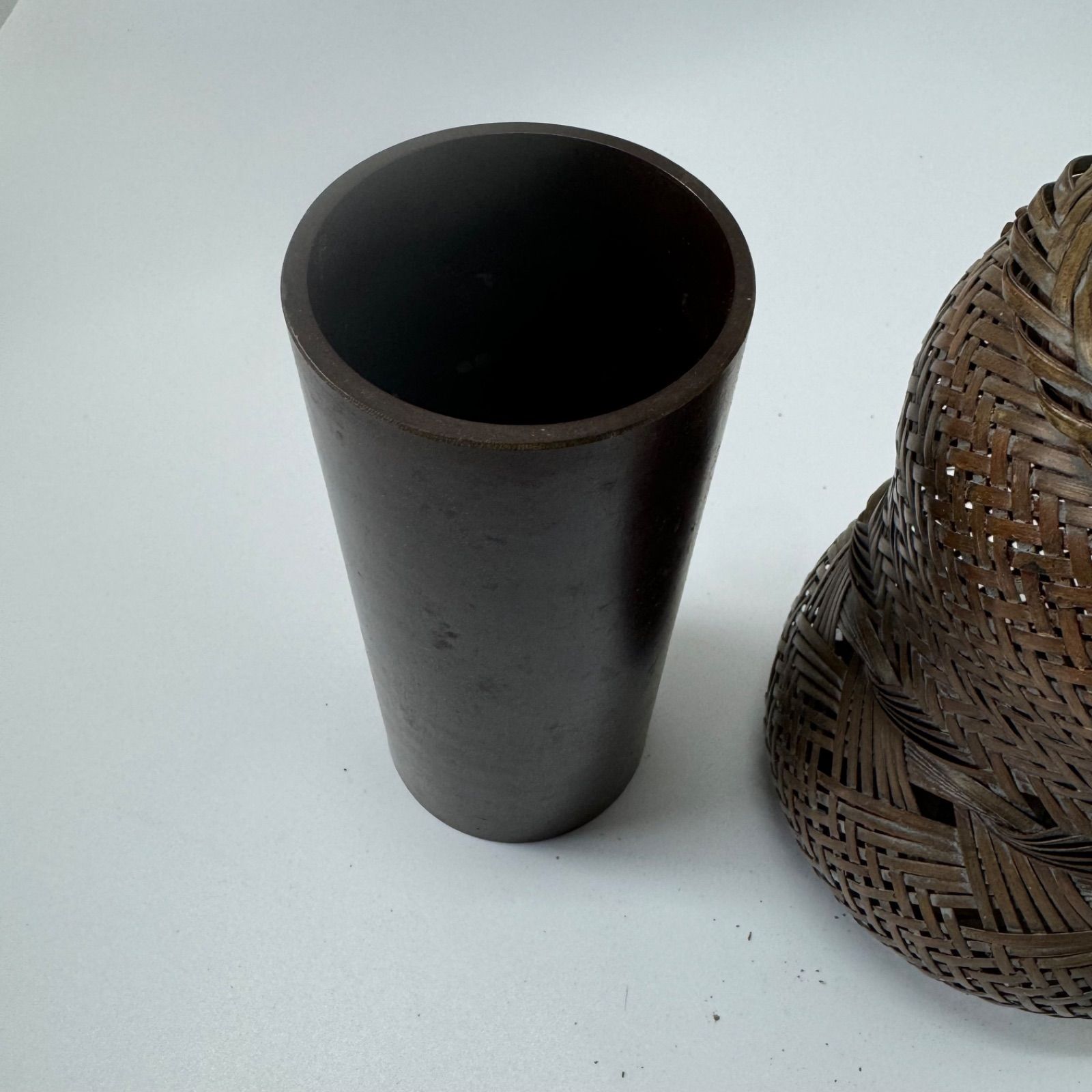 花入れ 花籠 壁掛け 竹かご 竹カゴ 竹細工 竹籠 生花 茶道具 飴色