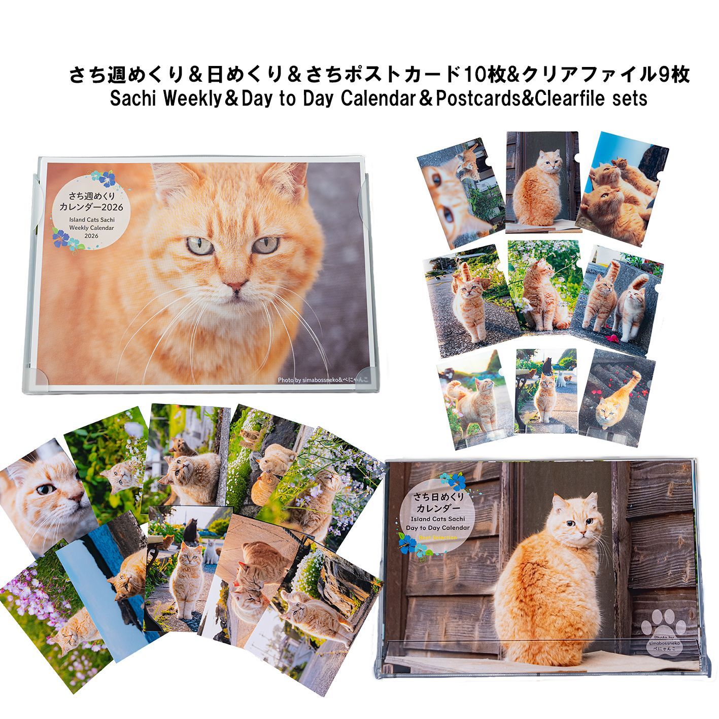 文房具・事務用品 さち週めくり＆日めくり＆さちポストカード10枚＆クリア